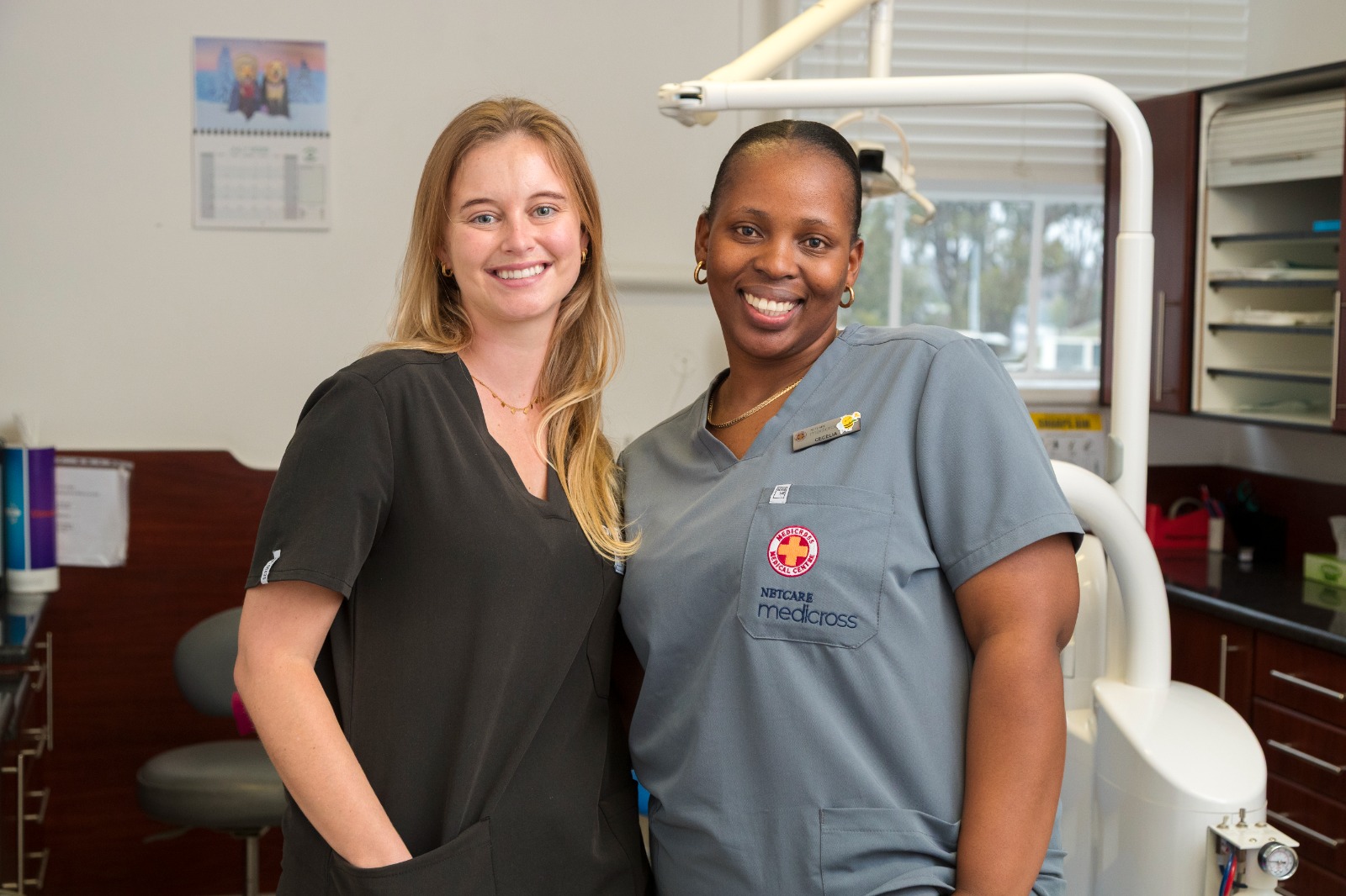 Dr Emily with her dental assistant